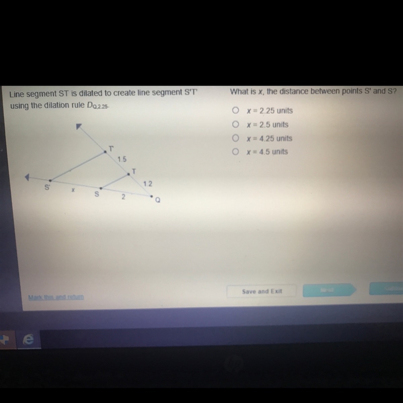 What is x, the distance between points S and S ?-example-1