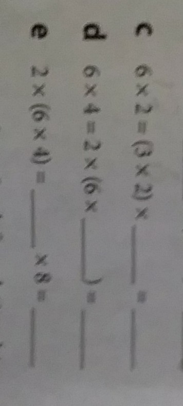 6x2=(3×2)×___=___ 6×4=2×(6×___)=___ 2×(6×4)=____×8=____-example-1