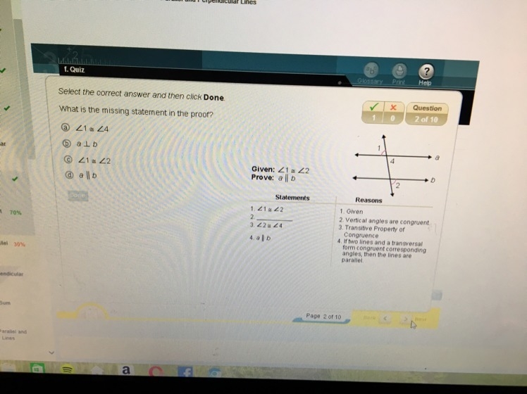 What is the missing statement on the proof?-example-1