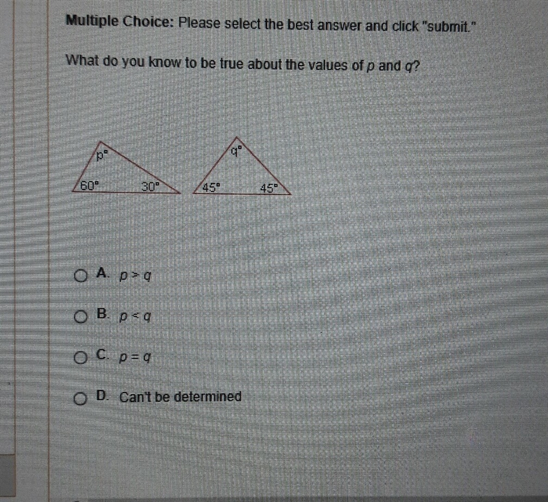 What do you know to be true about the values of p and q?-example-1