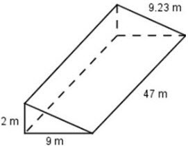 Use formulas to find the lateral area and surface area of the given prism. Round your-example-1