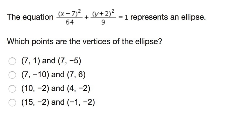 Which points are vertices on the ellipse??-example-1