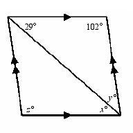 Find the values of the variables in the parallelogram. The diagram is not to scale-example-1