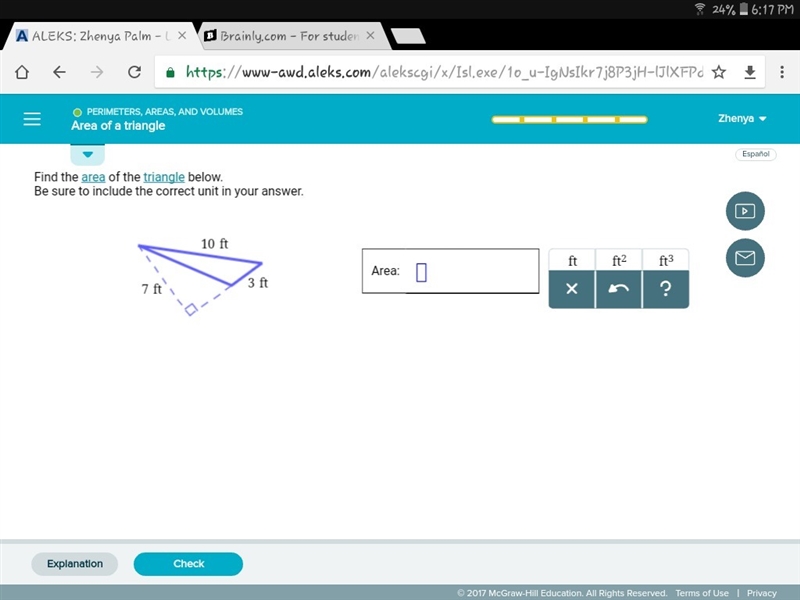 Area of a triangle. Please help, would really appreciate it-example-1