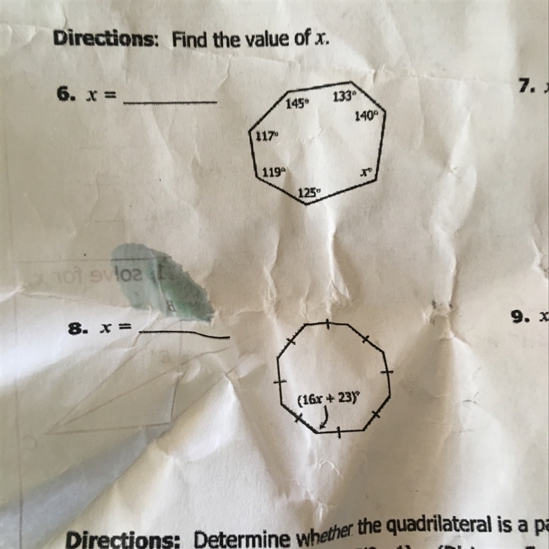 How to find the value of x-example-1