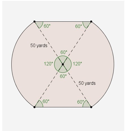 ﻿ ﻿ ﻿ ﻿ The diagram shows the aerial view of a park. What is the length of the park-example-1