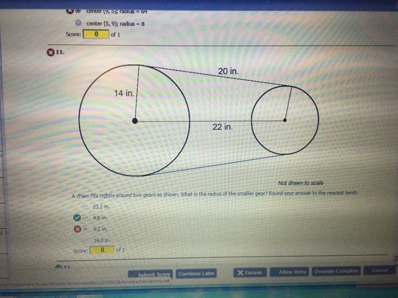 Please help and explain!! Will give medal! A chain fits tightly around two gears as-example-1