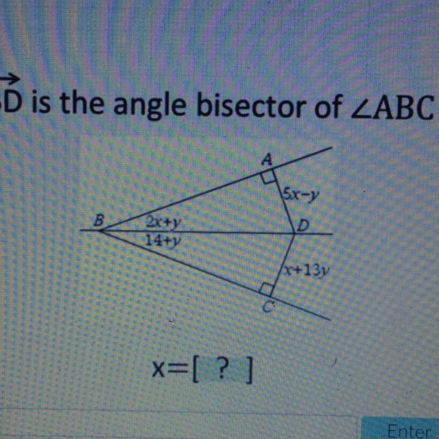 What does x = ? If you can't see the numbers I can type them-example-1