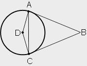 Given AB and BC are tangents of the circle with center at D and ÐADC is 110°. What-example-1