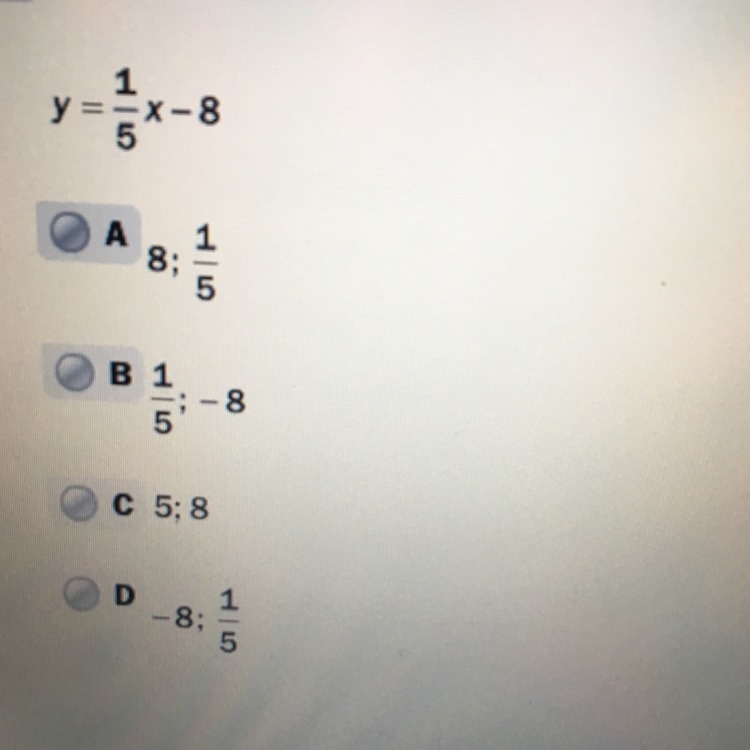 Can someone help me find the slope & y-intercept of the line-example-1