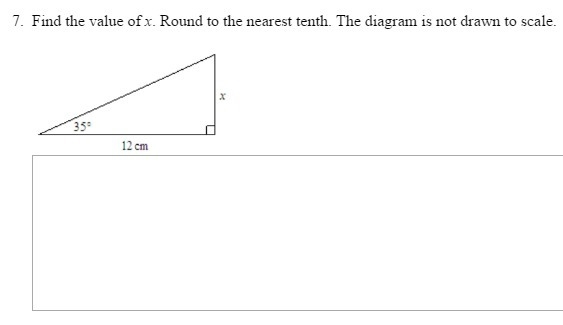 Find the value of x. To the nearest Tenth.-example-1