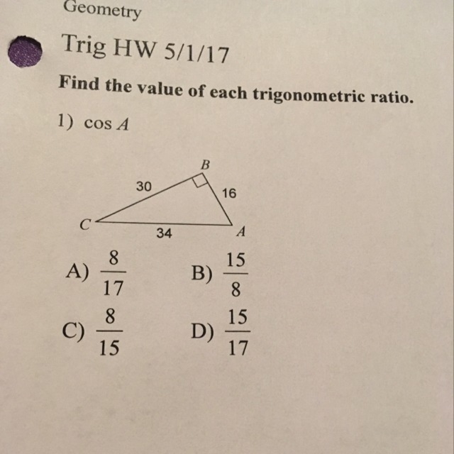 How to find the value of each trigonometric ratio-example-1