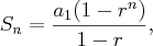 What is the sum of the geometric series in which a1 = −5, r = 3, and an = −405? A-example-1