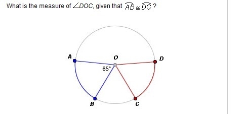 What is the measure of angle DOC-example-1