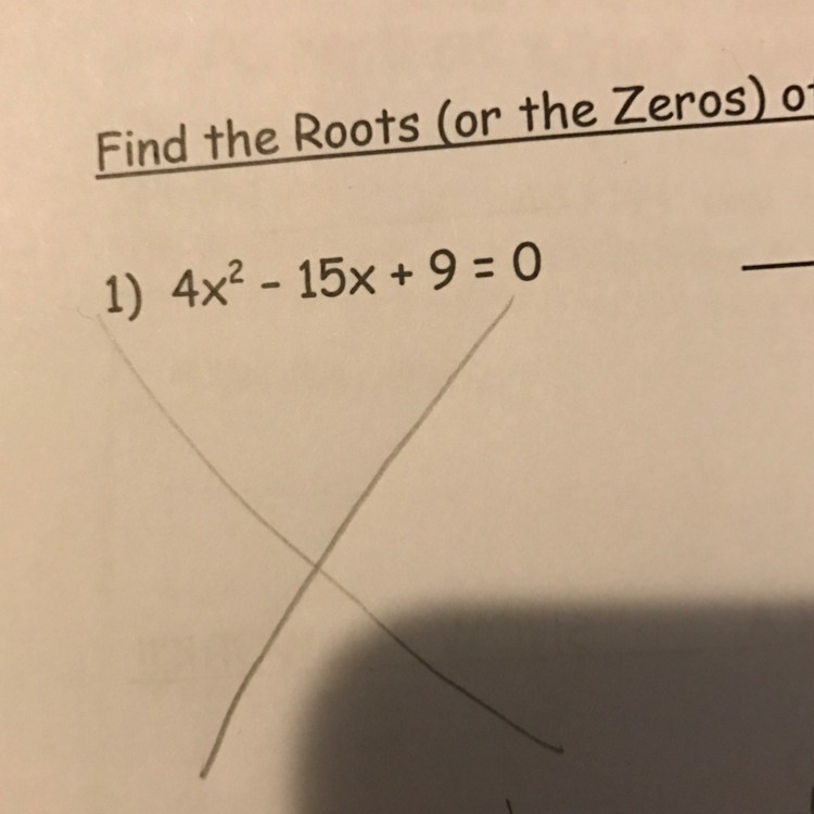 Find the roots of the quadratic equation by factoring Please help-example-1