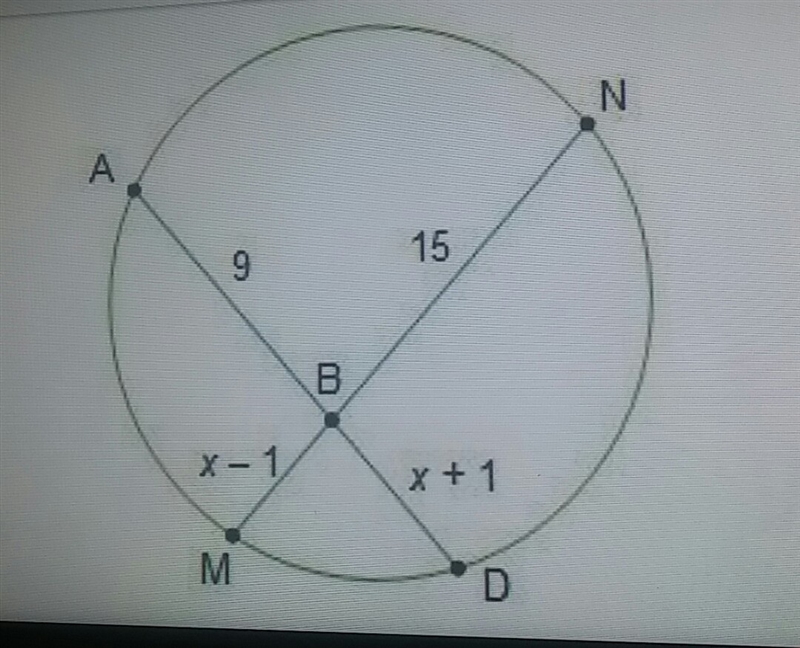 AD and MN are chords that intersect at point B. What is the length of line segment-example-1