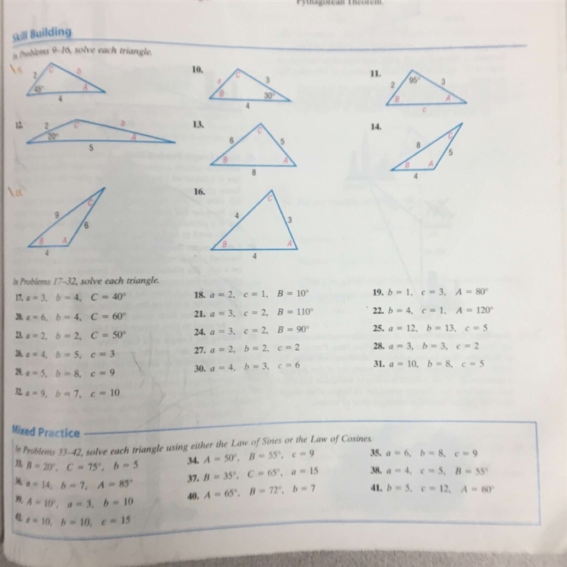 Can someone show how to solve the triangles?-example-1