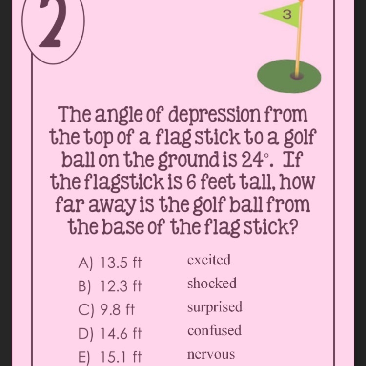 Angle of elevation and depression worksheet-example-1