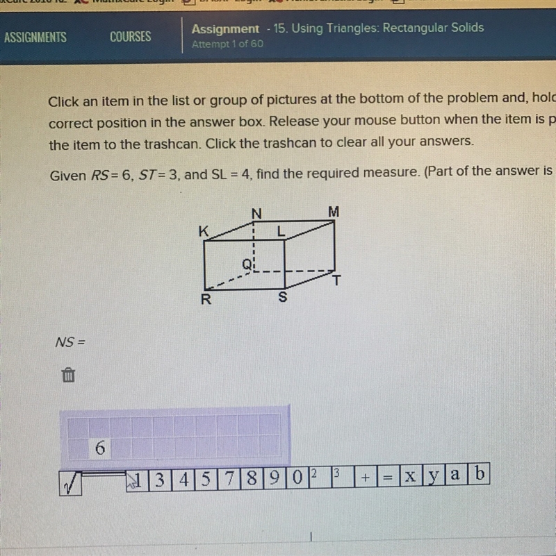 Given RS=6, ST=3, and SL=4, find the required measure. (Part of the answer is provided-example-1