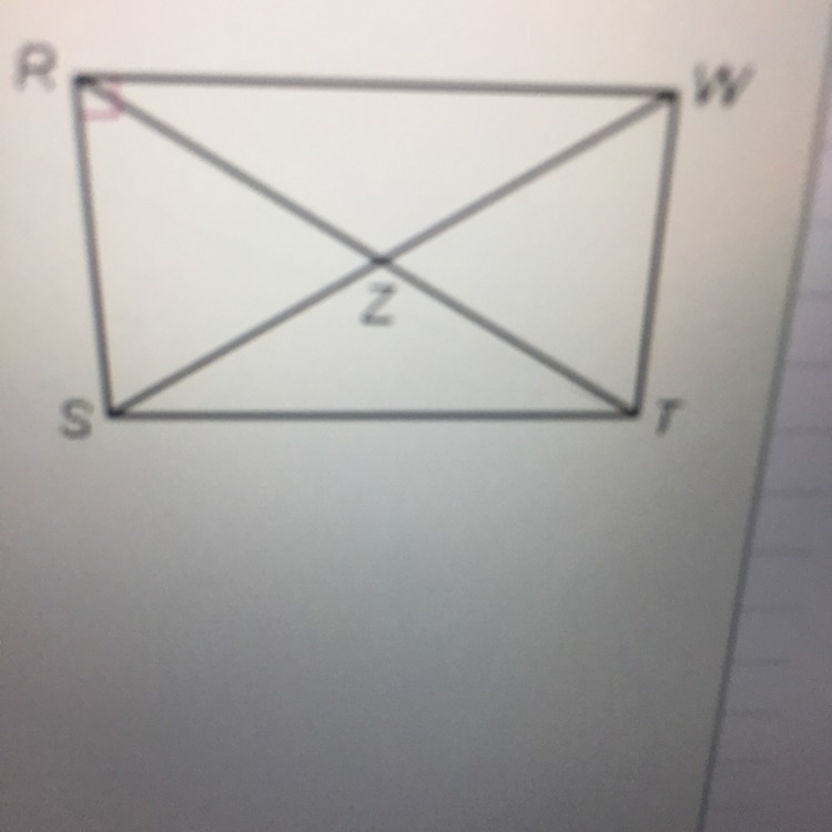 Find the value of x RT=4x+10 SW= 5x-20-example-1