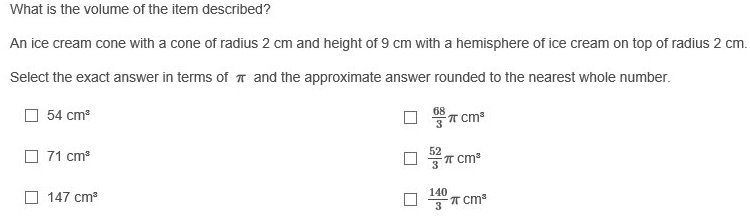 20 POINTS PLEASE HELP! VOLUME!-example-1