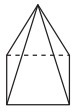 The figure below is a square pyramid. Which of the following could not be a cross-example-1