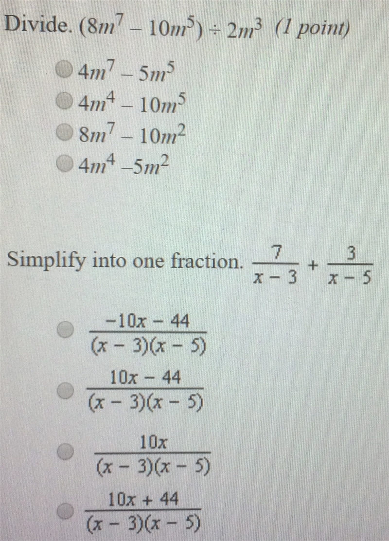 Help me please thank you I have 2 questions-example-1