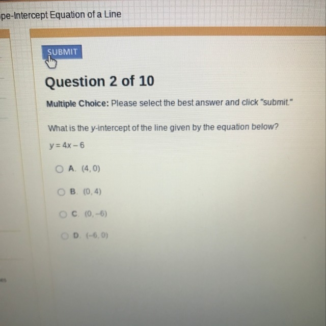 What is the y intercept? thanks-example-1