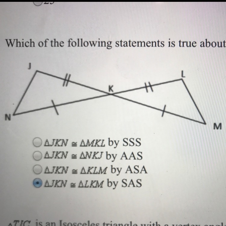 which of the following statements is true about the triangles below? i'm guessing-example-1