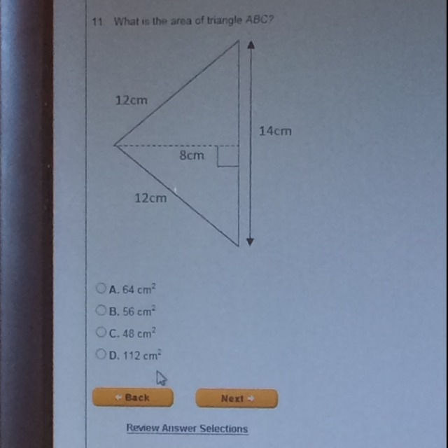 What is the area of triangle ABC?-example-1