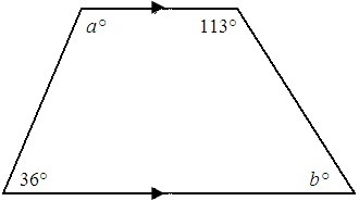 Find the values of A and B. The diagram is not drawn to scale.-example-1