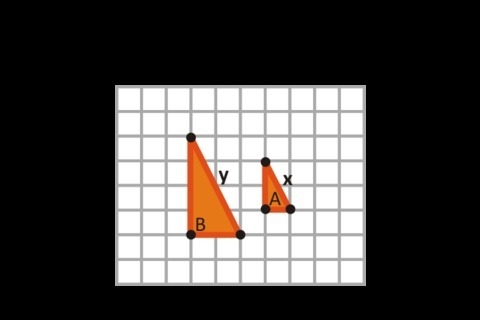 Triangles A and B are similar. If the slope of y is -2, what is the slope of x?-example-1