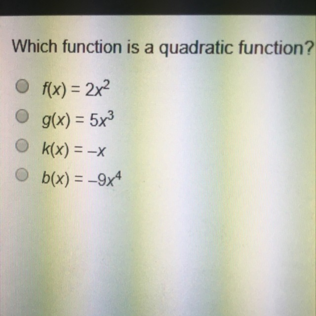 Which function is a quadratic function-example-1