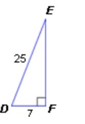 What is the length of EF in the right triangle below?-example-1