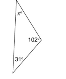 What is the measure of angle x? Enter your answer in the box. m∠x=-example-1