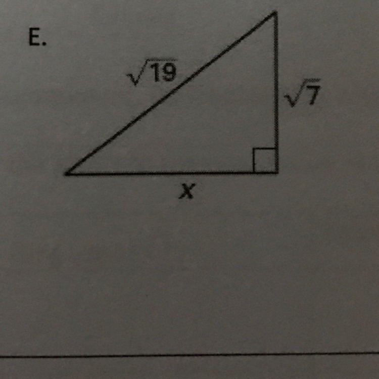 How do I solve this using the Pythagorean theorem and leaving it in radical form ?-example-1