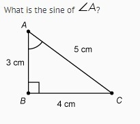 Sine: the trigonometric function that is equal to the ratio of the side opposite a-example-1