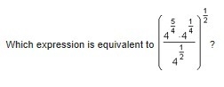 Which expression is equivalent to ((4^((5)/(4)).4^((1)/(4)))/(4^((1)/(2))))^((1)/(2))?-example-1