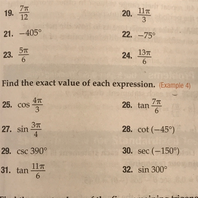 How do I do 26 and 30 and 32 I find the reference angle then don't know what to do-example-1