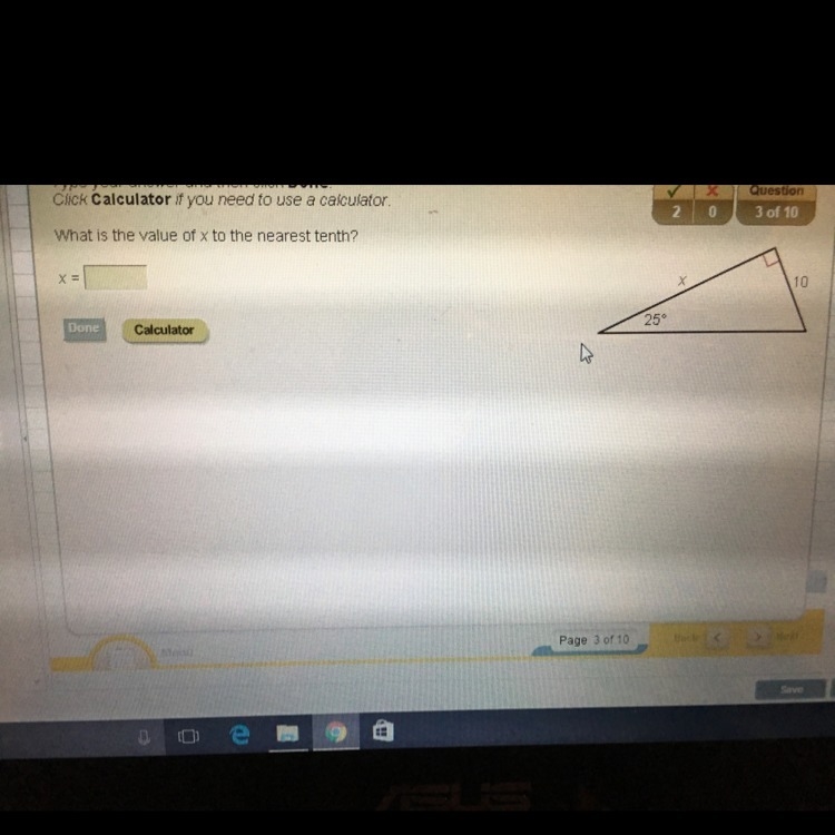 What is the value of x to the nearest tenth? please help!!-example-1