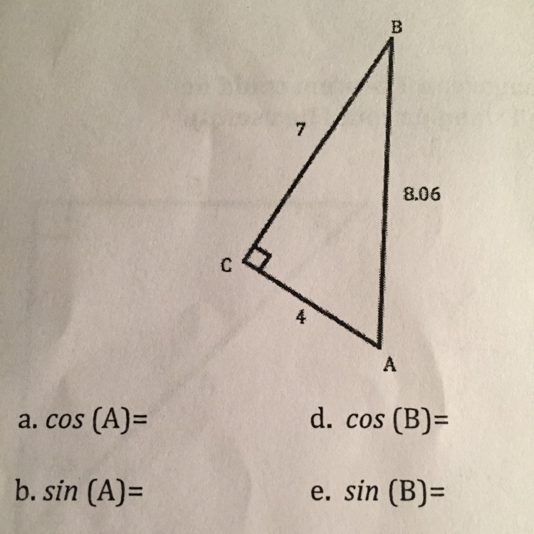 For each right triangle and then identified angle of reference create the desired-example-1