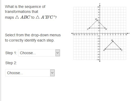 Step 1 choices: A.) Translate 8 units up B.) Translate 7 units up C.) Translate 6 units-example-1