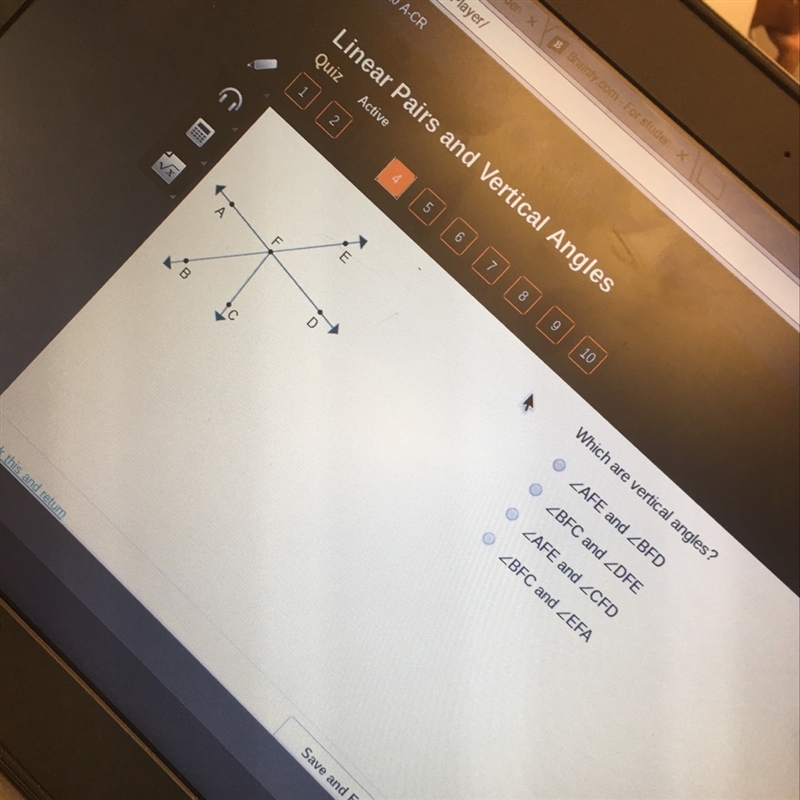 Which are vertical angles-example-1