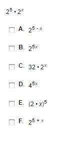 Which expressions are equivalent to the one below? Check all that apply.-example-1