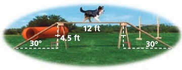 Clarify please A dog walk is used in dog agility competitions. In this dog walk, each-example-1