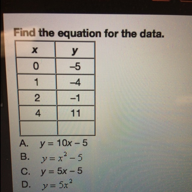 For the equation for the data table in the above picture-example-1