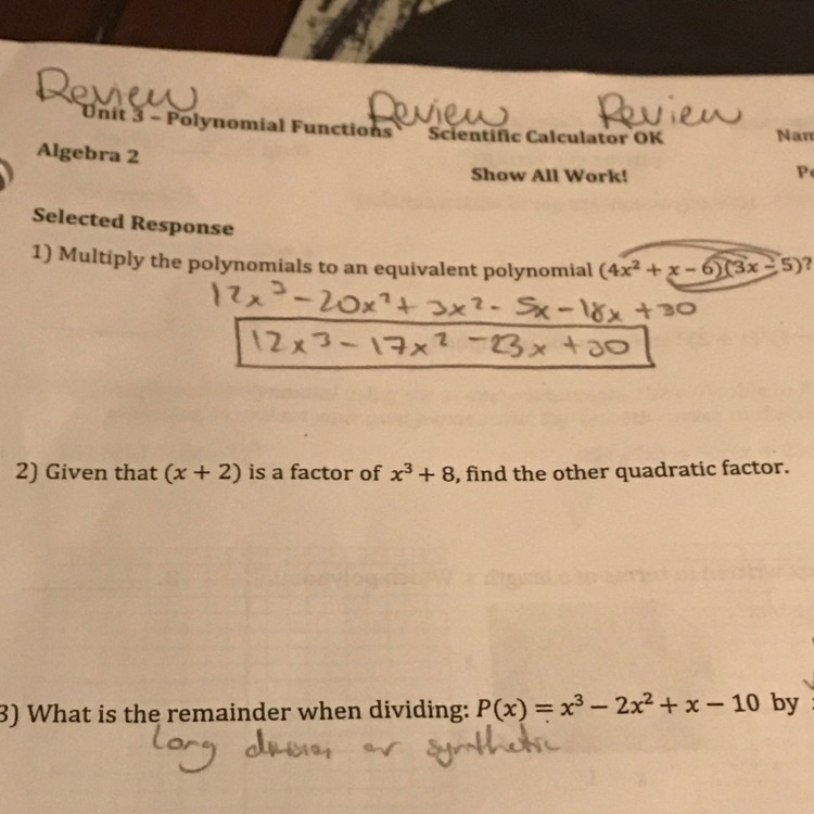 Given that (x+2) is a factor of x^3+8, find the other quadratic factor.-example-1