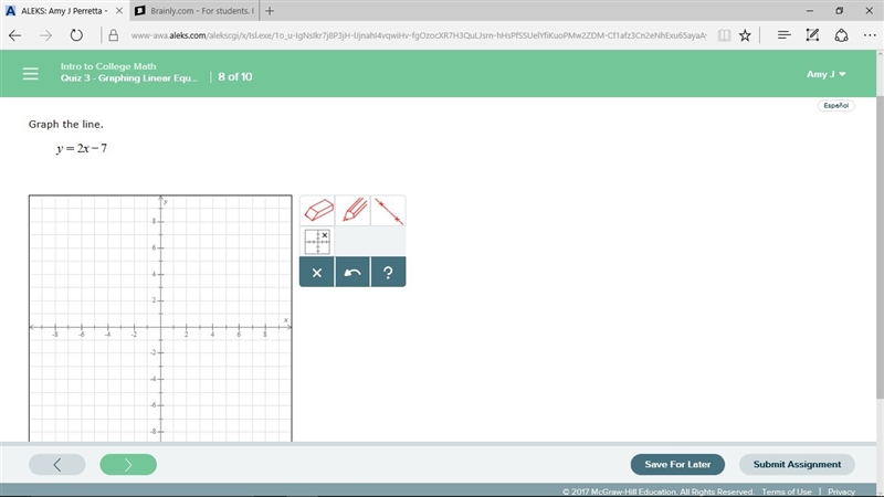 Anyone help me graph this line?-example-1