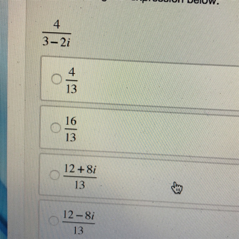 Simplify the given expression below:-example-1