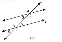 If r || s and m 5 = 65°, what is m 1? Geometry Basics, Part 1 A. 180° B. 115° C. 25° D-example-1